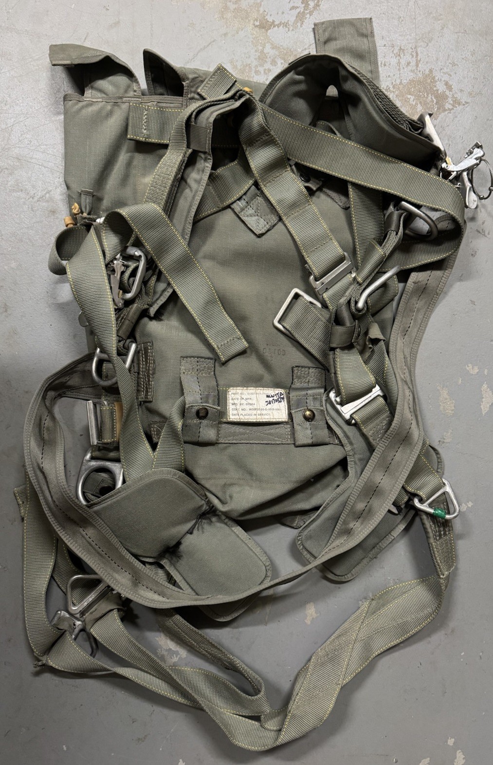 US Military T-11 Parachute Harness assembly  Collectible, Airborne