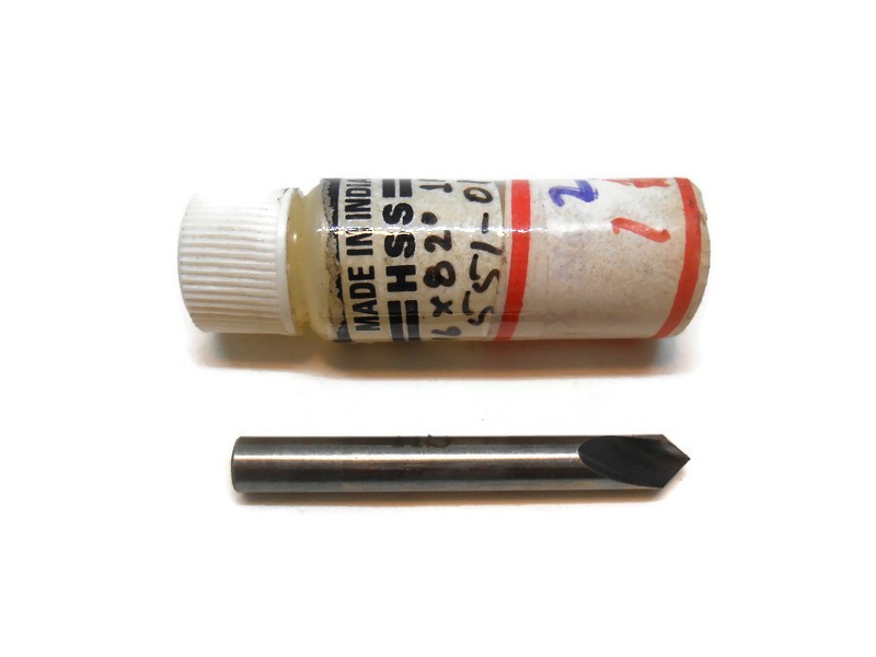 3/16" Single End 1 Flute High Speed Countersink 82 Degree Single Flute INDIA