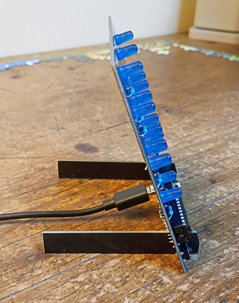 Binary Clock Kit DIY Solder Power of 2 Clock Black