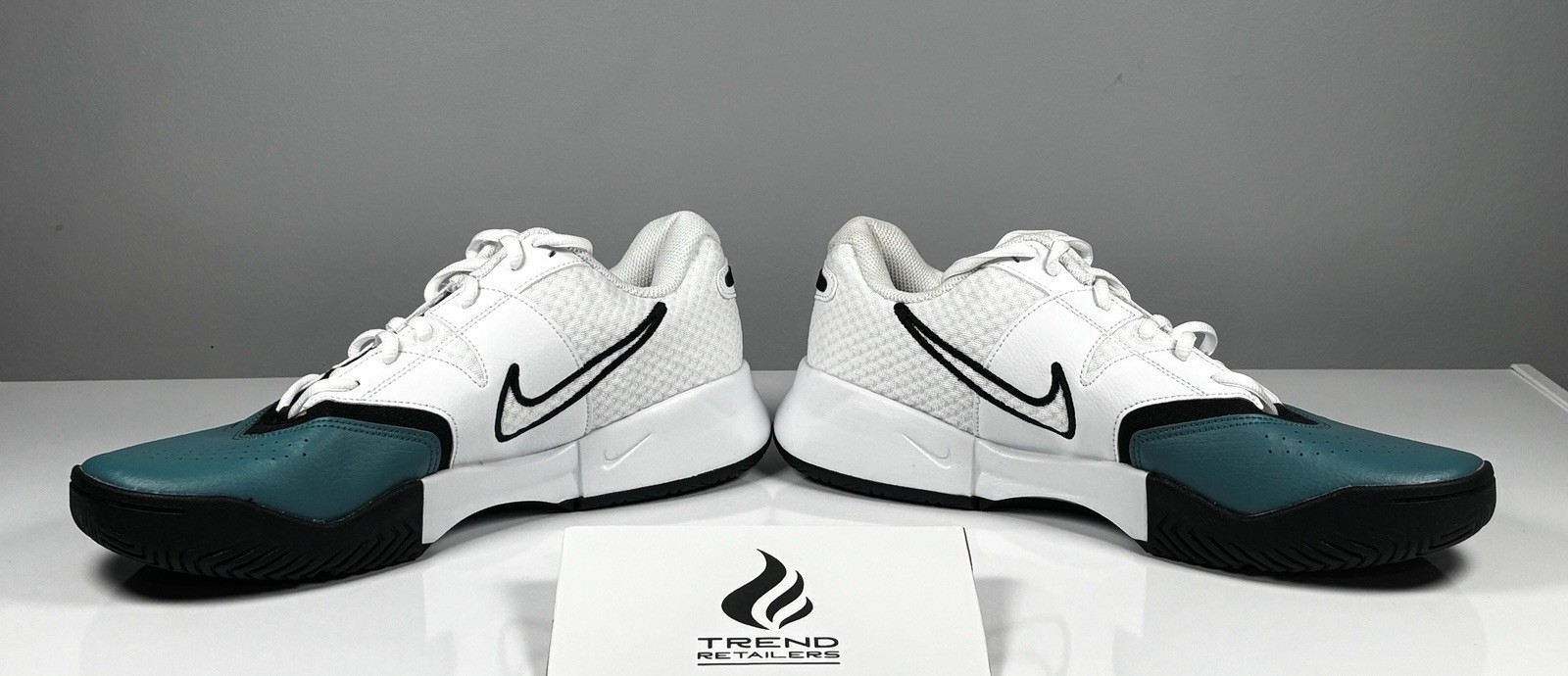 Nike Court Lite 4 Tennis Pickleball Shoes White Green Black Sz 12 FD6574-104 New
