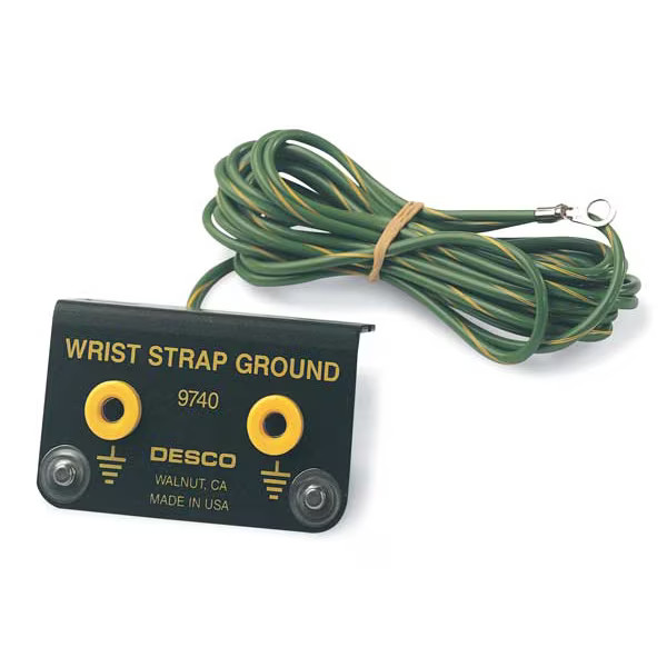 Desco Grounding Block,Bench Mount,2P 09740 Desco 09740