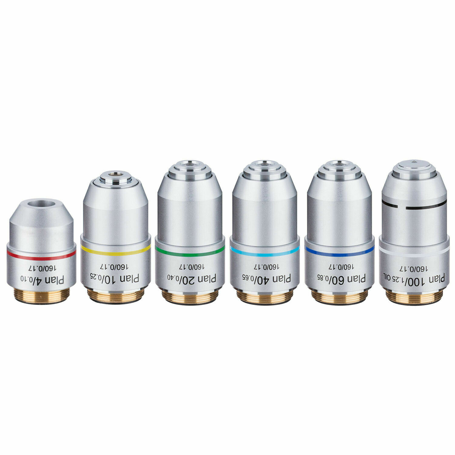Microscope Objective Lens PLAN DIN 4X 10X 20X 40X 60X 100X RMS Thread CNSCOPE