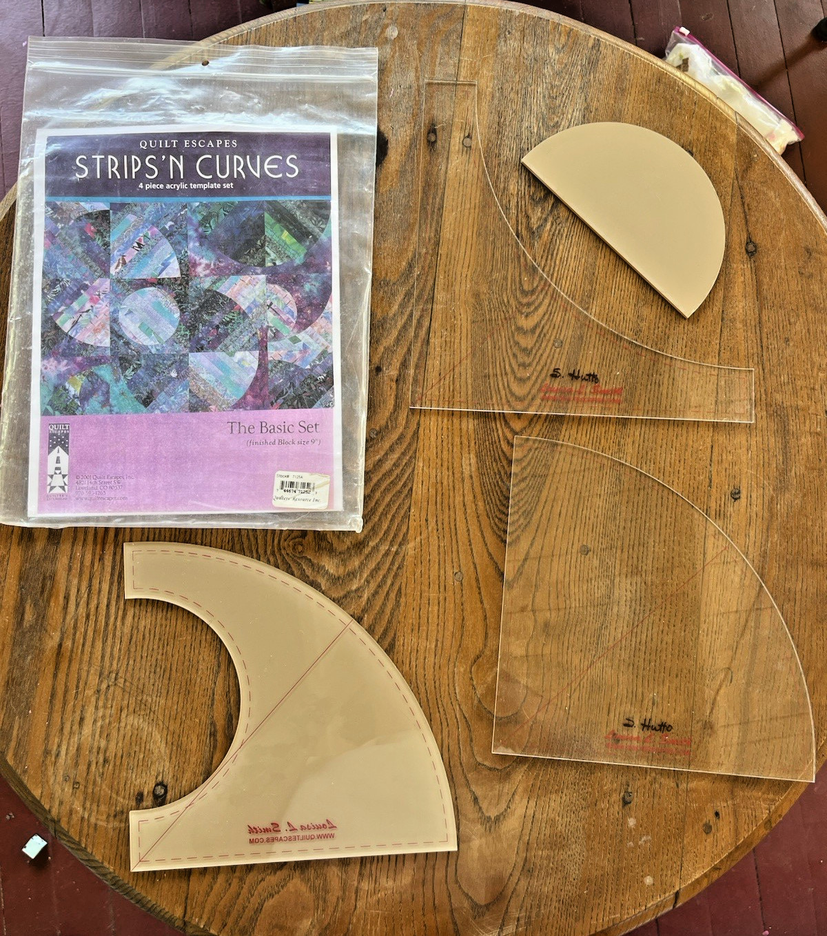 Quilt Escapes Strips N Curves Template Set Basic Set Acrylic Quilting Rulers Lot