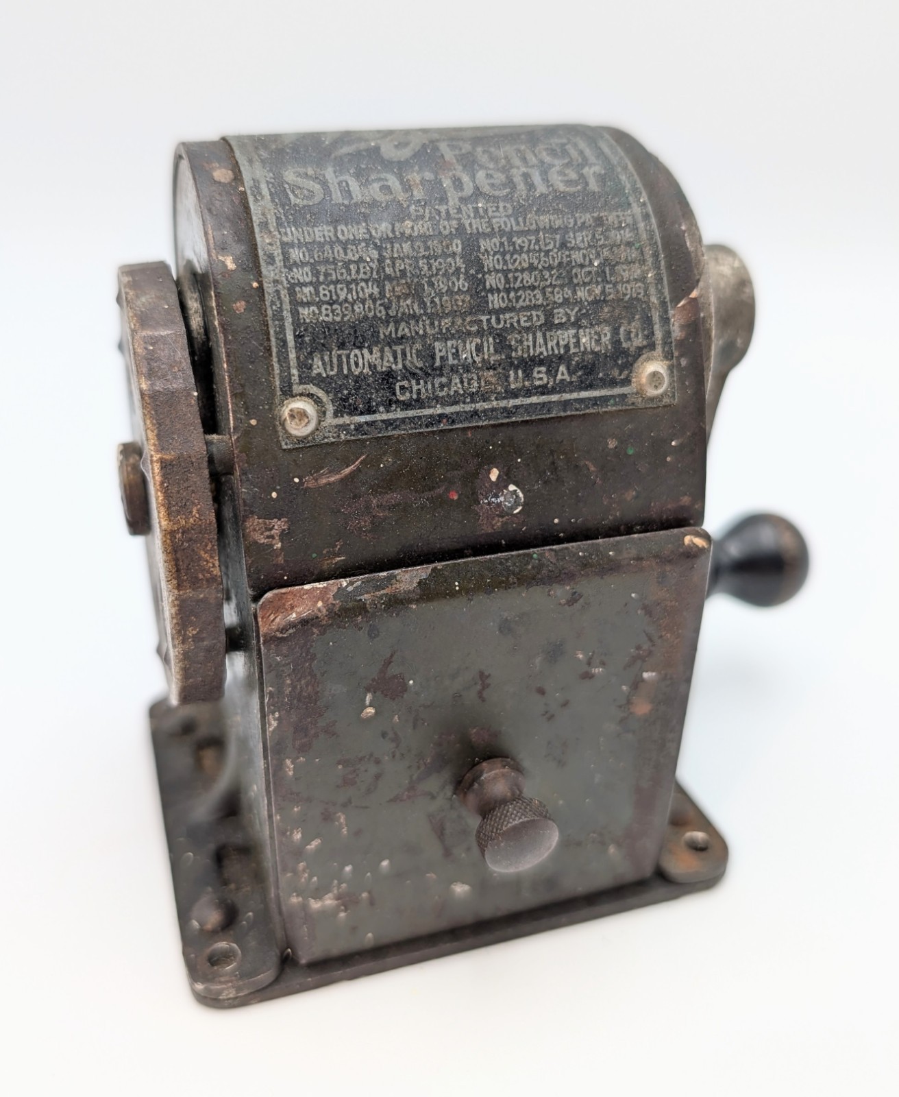 Vintage Wizard Automatic Pencil Sharpener Early 1900's Wall or Desk Mount