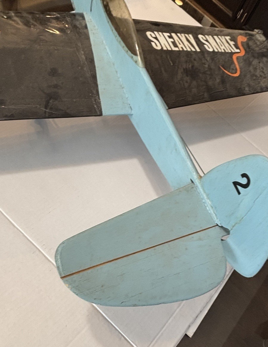 Vintage Tether Plane with Missing Motor. Untested but Elevators Seem To Work.