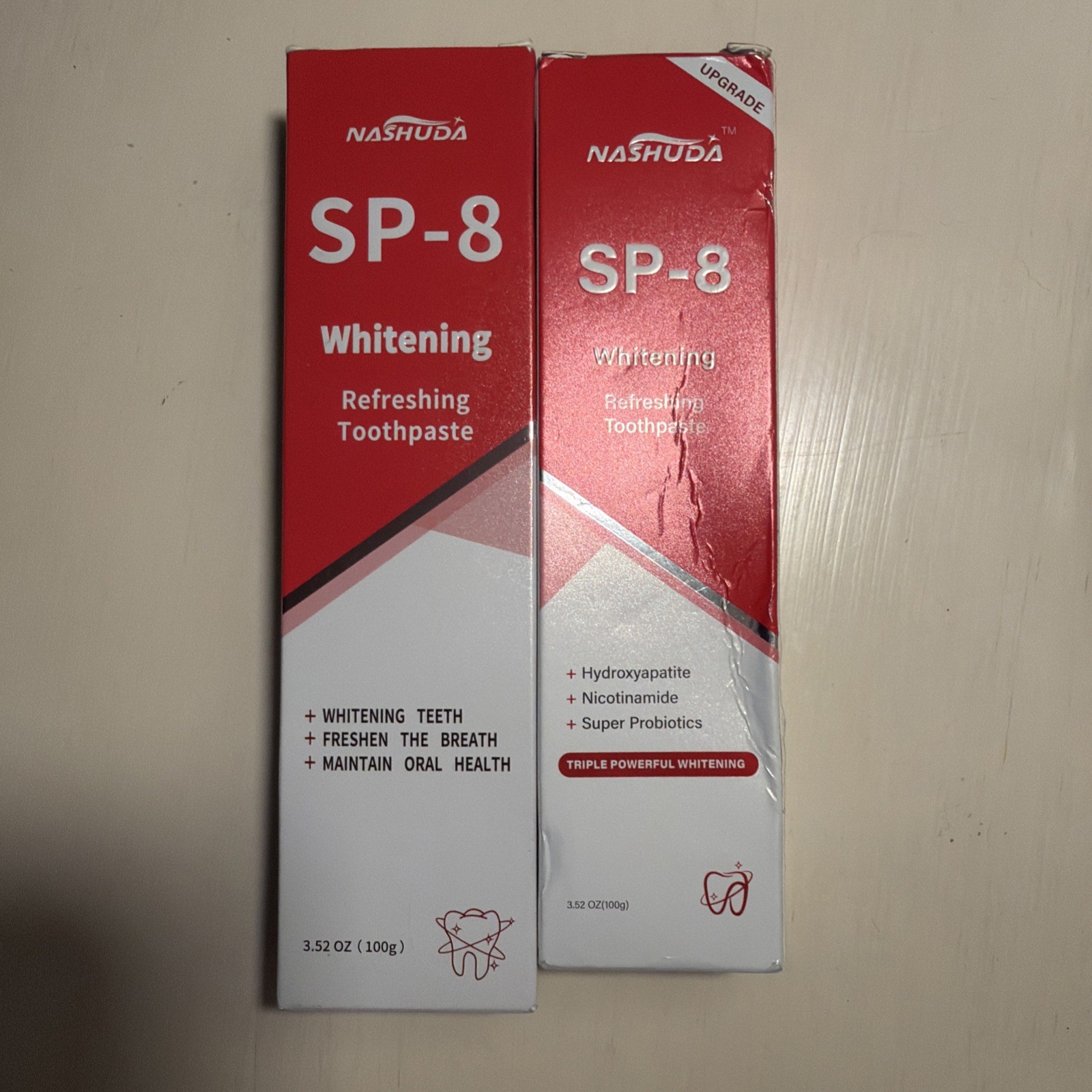 2x- SP-8 Whitening Toothpaste & Upgraded, SP-8 New Version, 100g