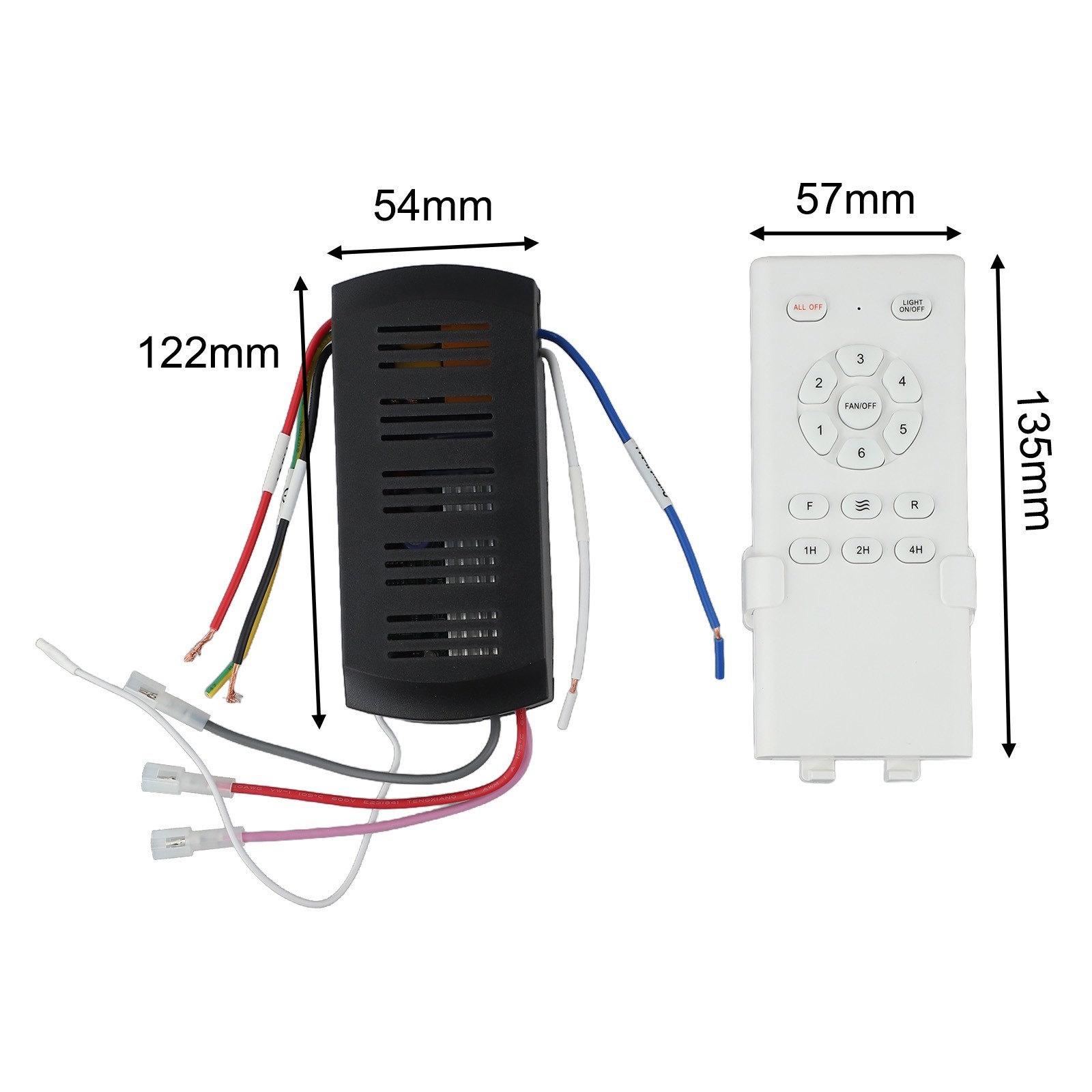 Remote Control Kit for Ceiling Fans with Light Control and Timer Functions