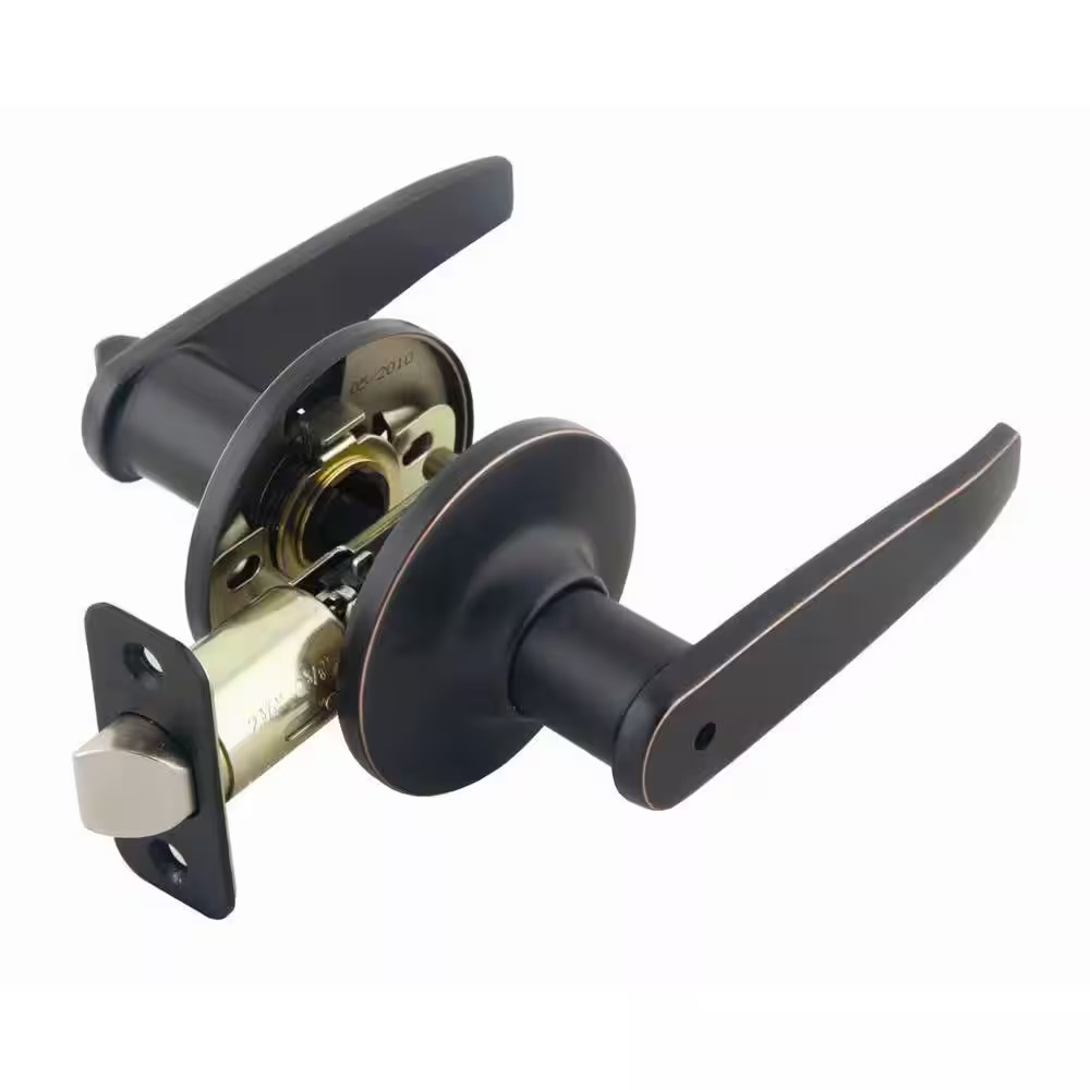 Delavan Oil-Rubbed Bronze Privacy Bed/Bath Door Handle