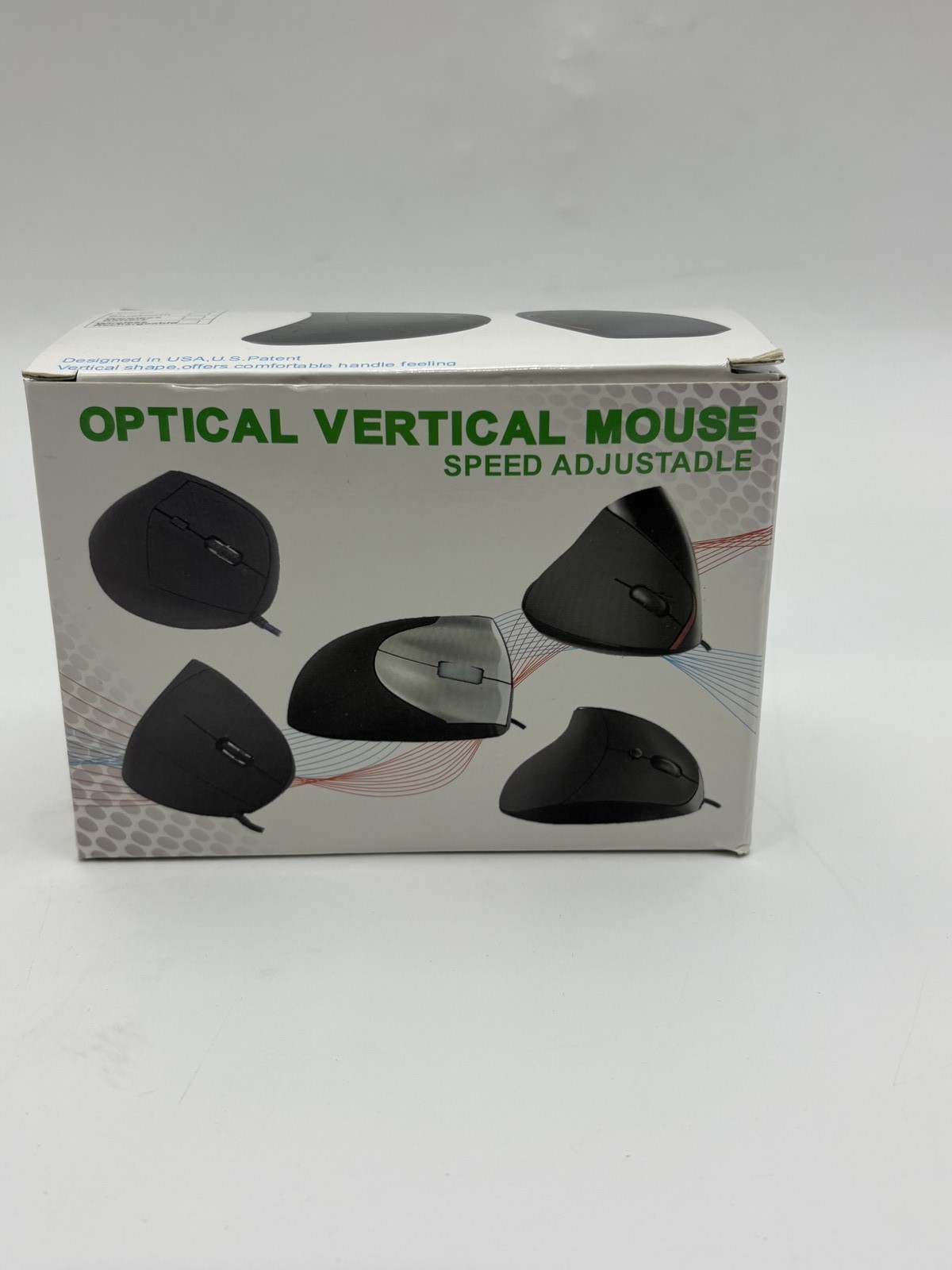 RED - GENERIC WIRELESS VERTICAL ERGONOMIC OPTICAL MOUSE