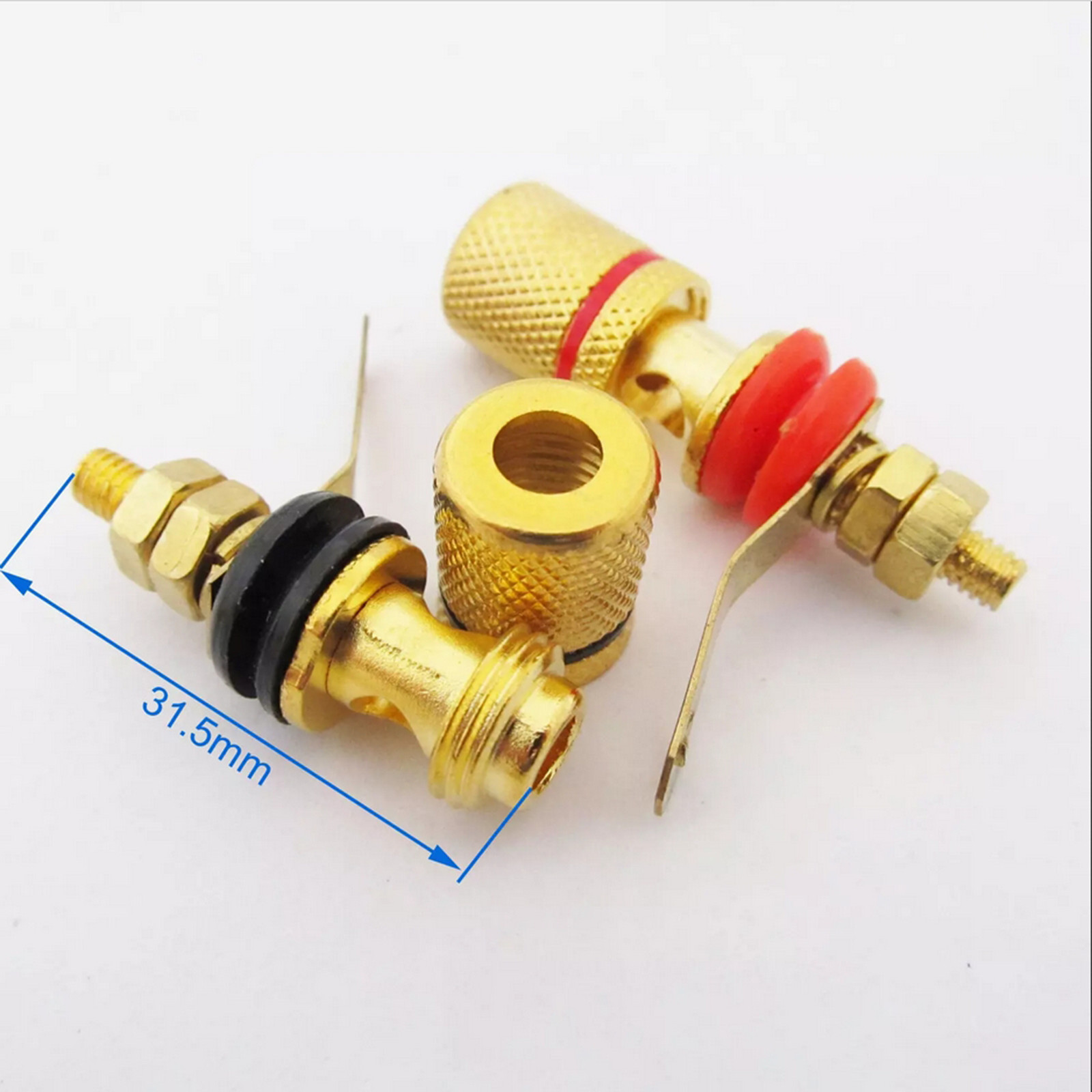 10pcs 4mm Amplifier Speaker Terminal Binding Post Banana Plug Socket Connector