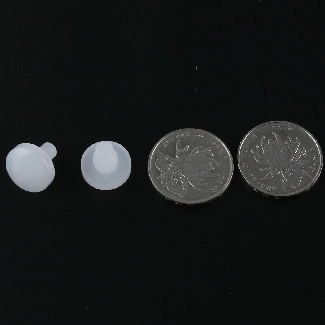 25pcs 7mm White Stem Bumpers Glide, Patio Outdoor Furniture Glass Top Embedded