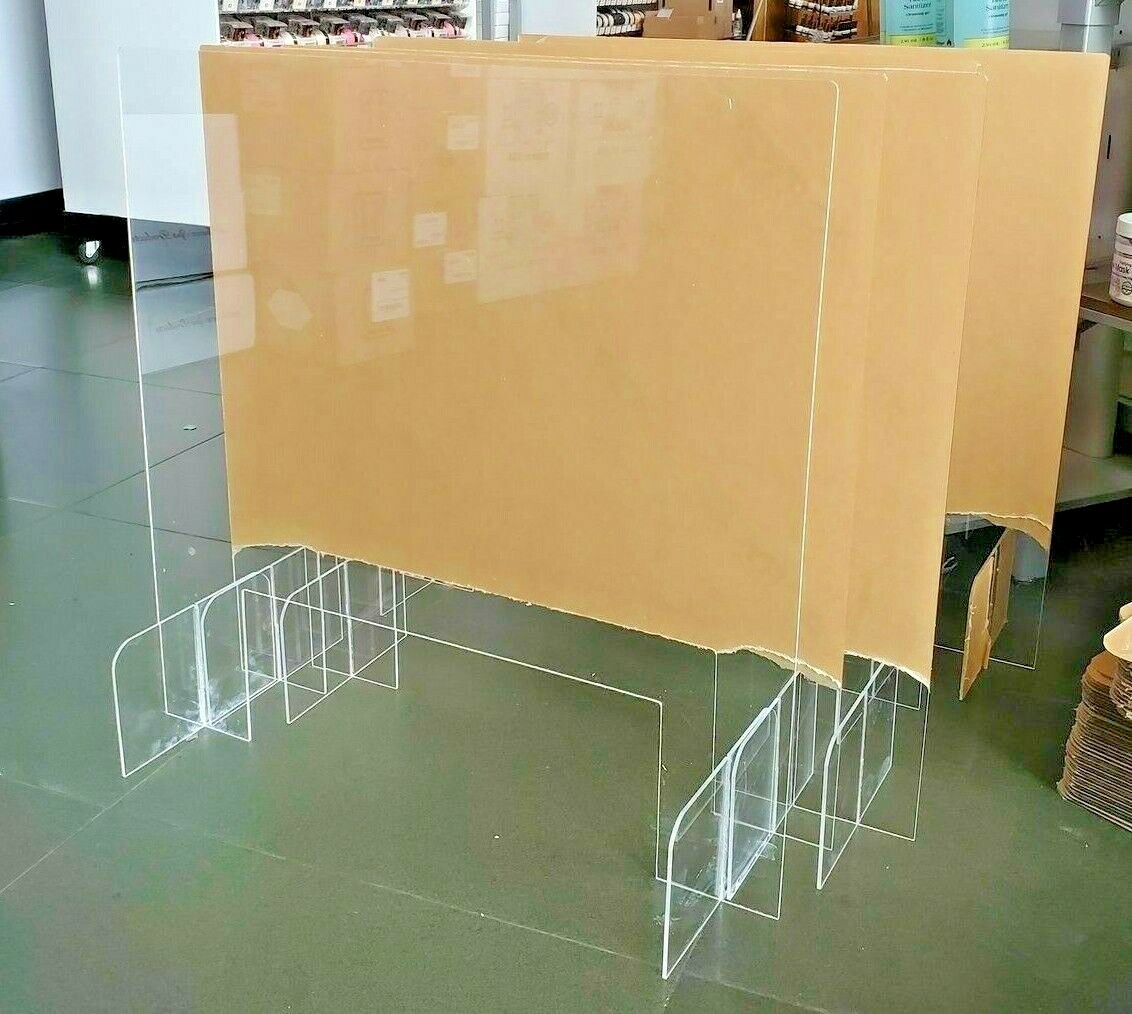SNEEZE GUARD Acrylic Plexiglass Table Desk Checkout counter Shield 30w x 24h