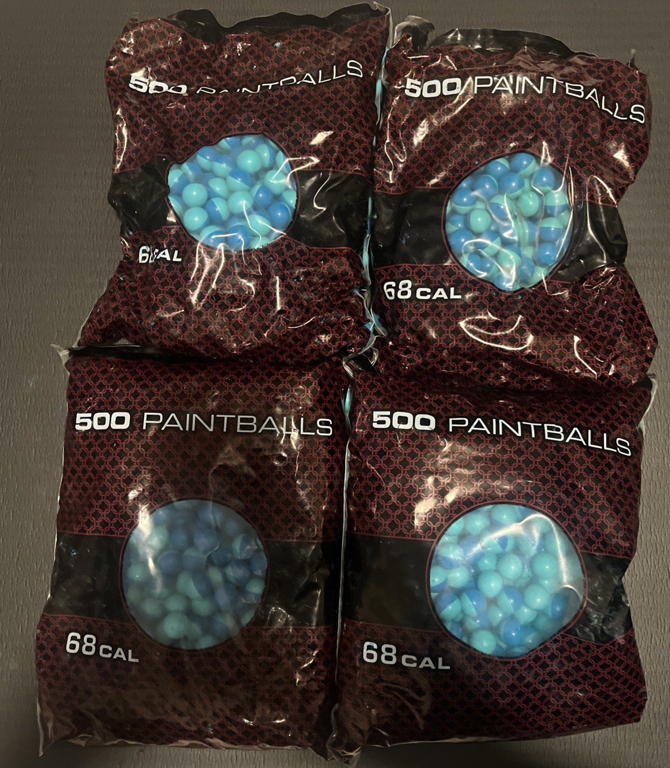 (4) BAGS OF 68 CAL. PAINT BALLS 2000 total qty