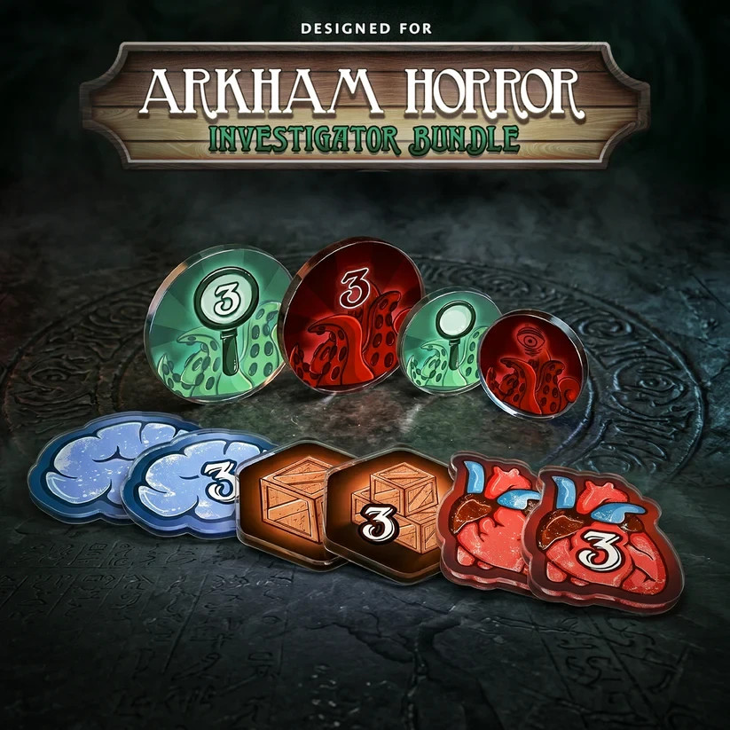 Arkham Horror LCG Investigator Compatible Token Bundle Double Sided Print NEW