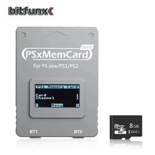 PSxMemCard Gen2 Memory Card for PS1 & PS2 Save Storage