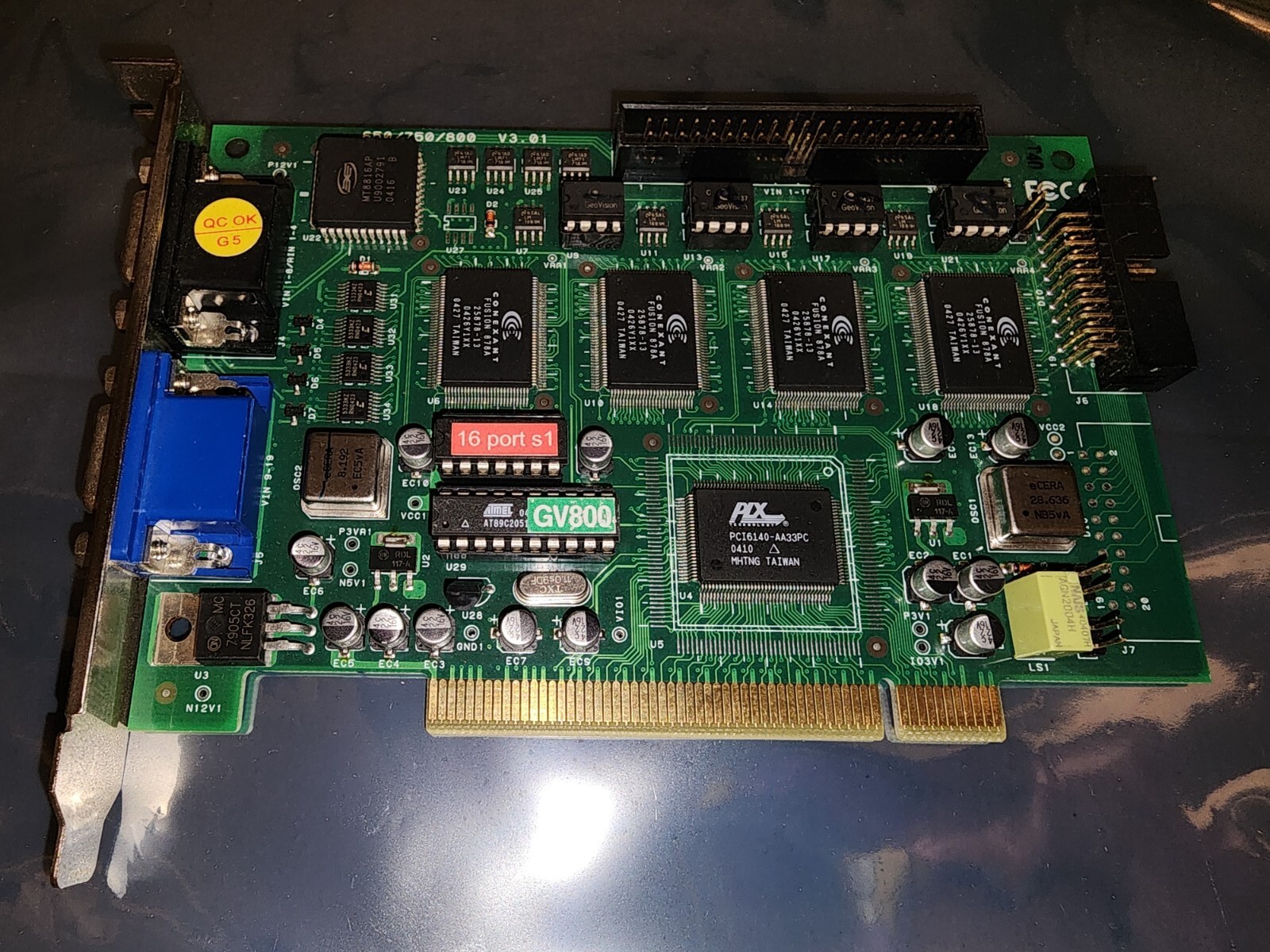 Geovision GV-800 650 750 800 V3.01 PCI 16 Port S1 DVR Desktop Card NO CORDS