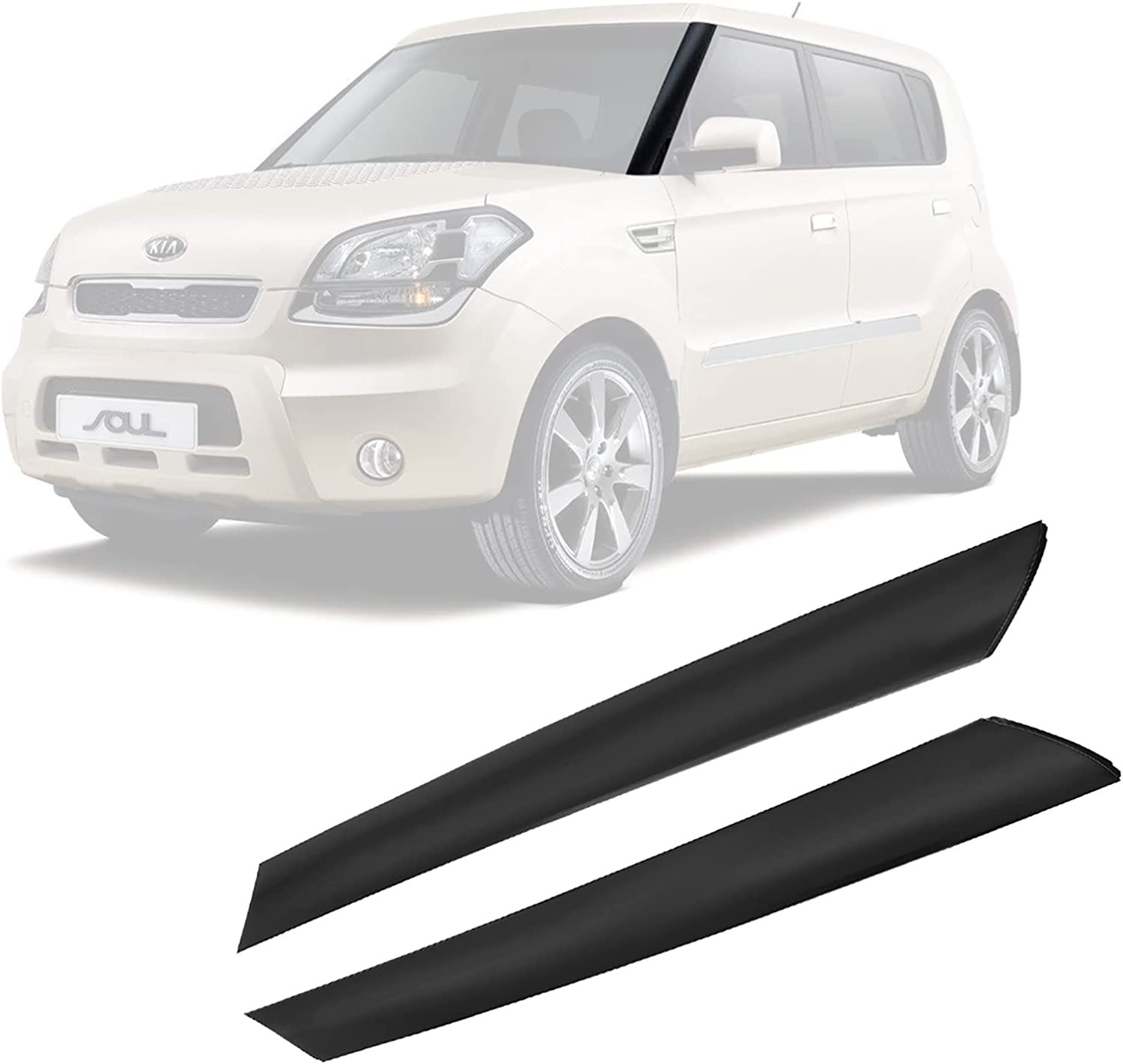 Windshield A-Pillar Trim Molding Set, Compatible with Kia Soul 2010 2011 2012 20