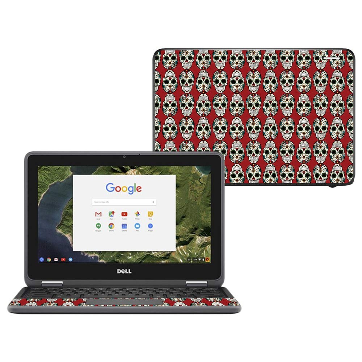 MightySkins Skin Compatible with Dell Chromebook 11" 3180 - Sugar Skull | Pro...