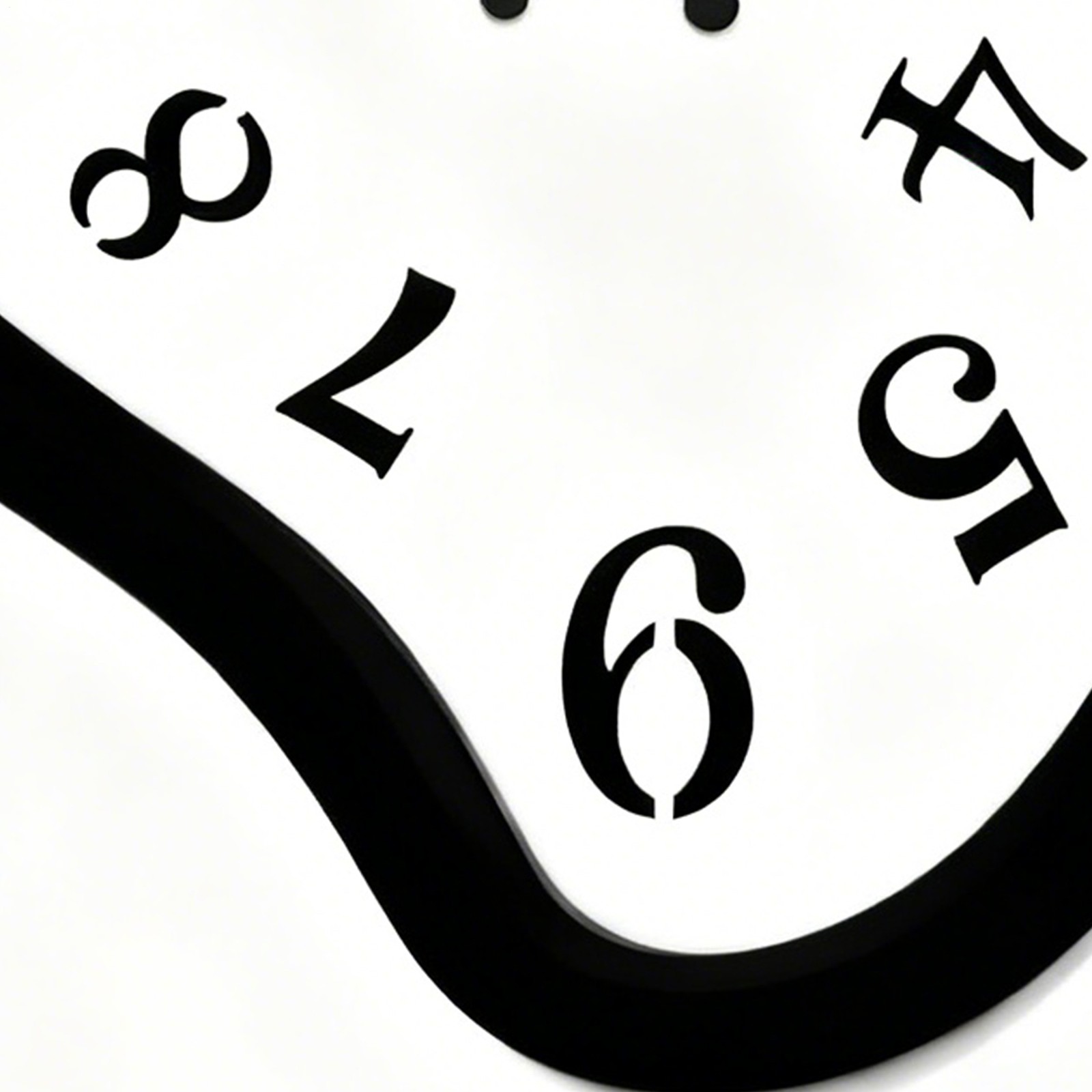 Irregular Wall Clock Retro Non-Ticking Modern Analog Wall Clock Silent Clock