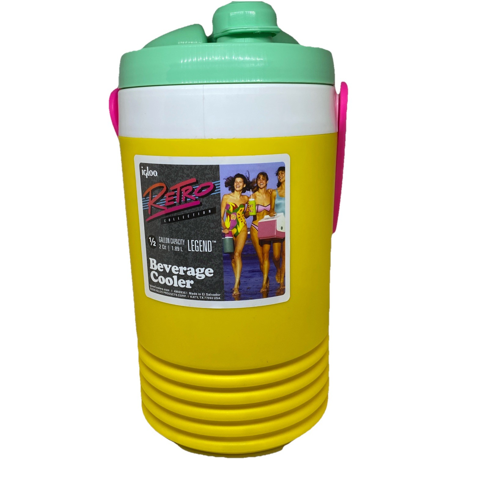 Igloo Retro Collection Playmate Jug Beverage Cooler Yellow 1/2 Gallon / 2 Qrt