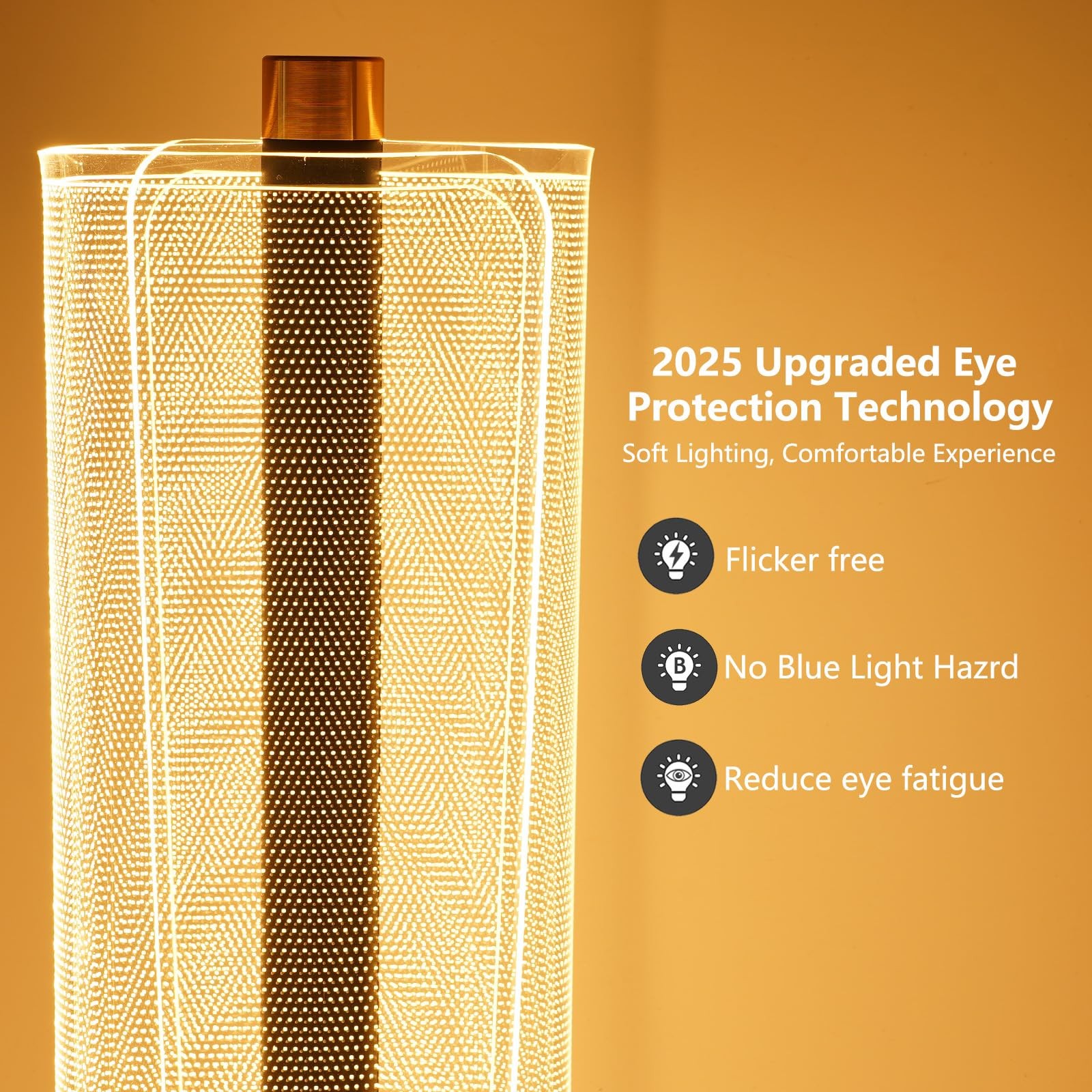 Modern Floor Lamp Dimmable Standing Lamp With Remote Control Stepless Adjustable