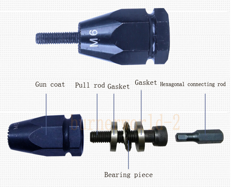 Pneumatic Riveters Pneumatic Pull Setter Air Rivets Nut Gun SelfLocking M5/M6/M8