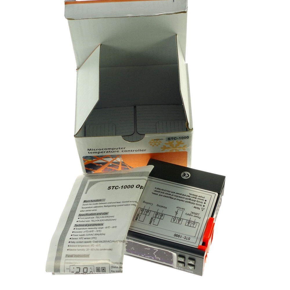 220Vac Microcomputer Temperature Controller STC-1000 Kitchenware with sensor