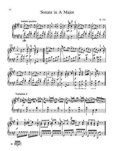 Sonata in A, K. 331 (Complete) (Alfred Masterwork Edition)