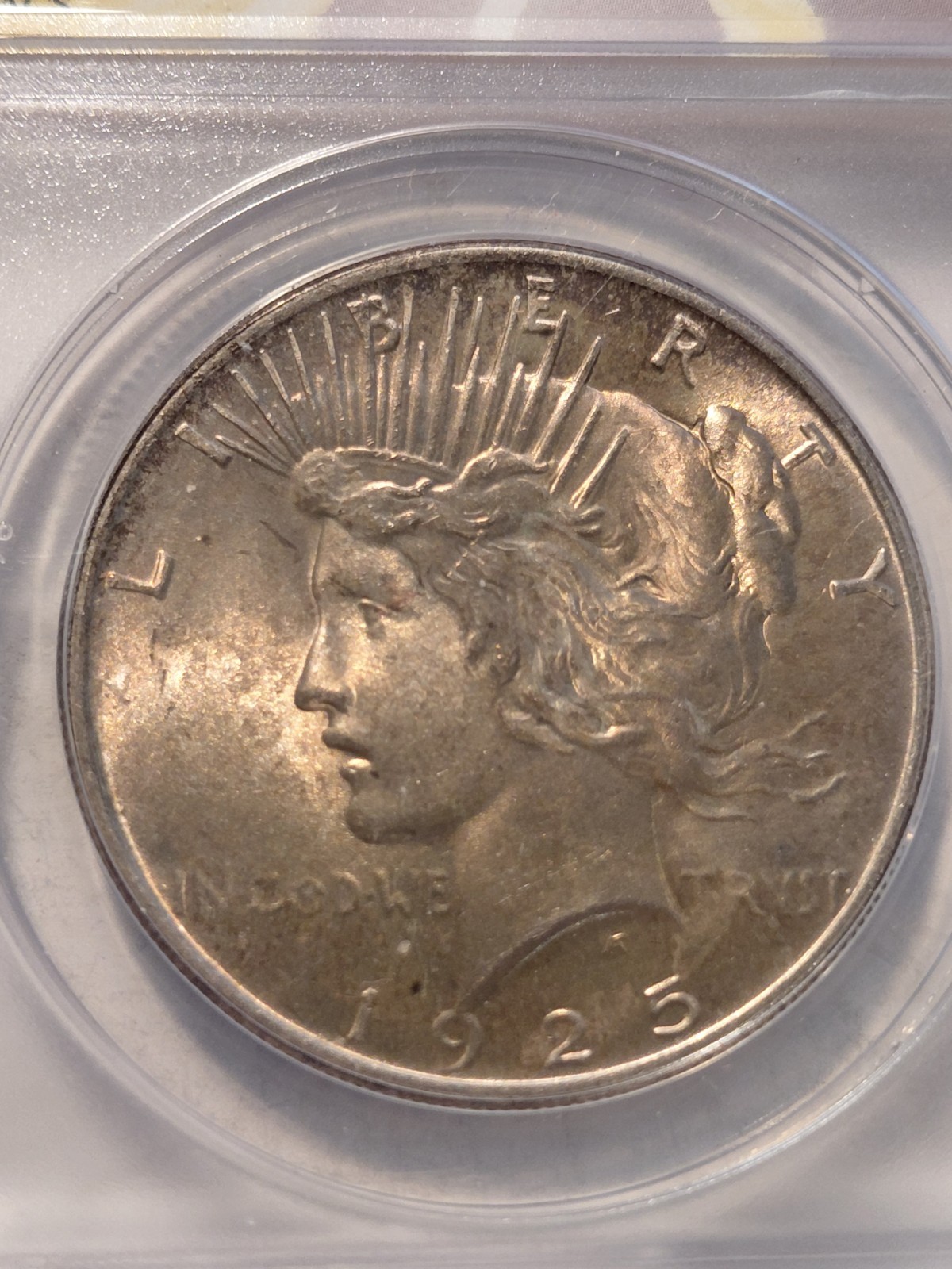 1925 Peace Dollar ANACS MS 63