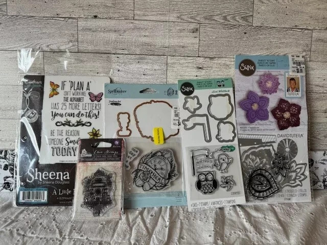5 Crafting Stamp and Die Cutting Sets Various Brands NEW Scrapbooking Cardmaking