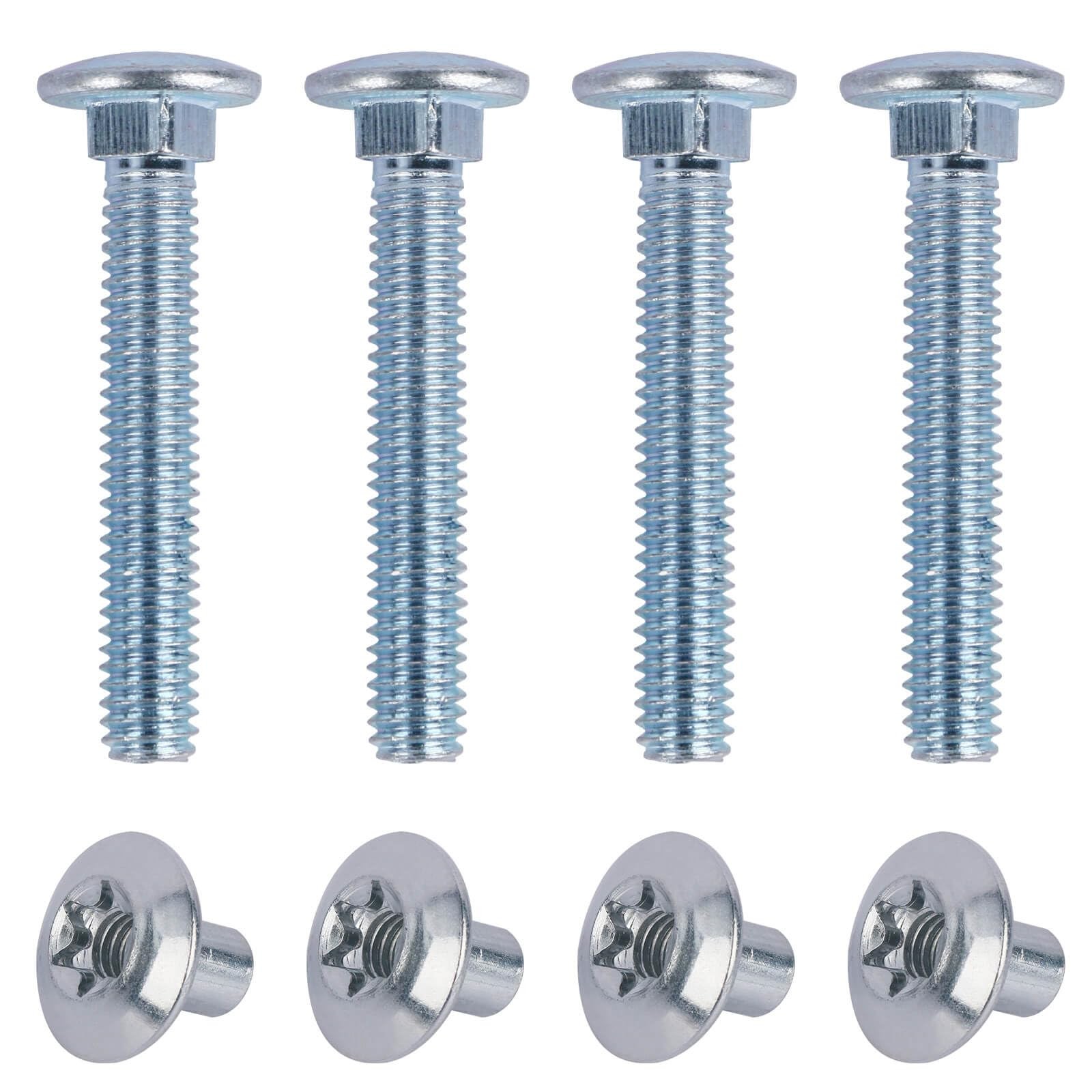 Fuoequl Trailer Hasp Bolt Kit for Cam Action Silver