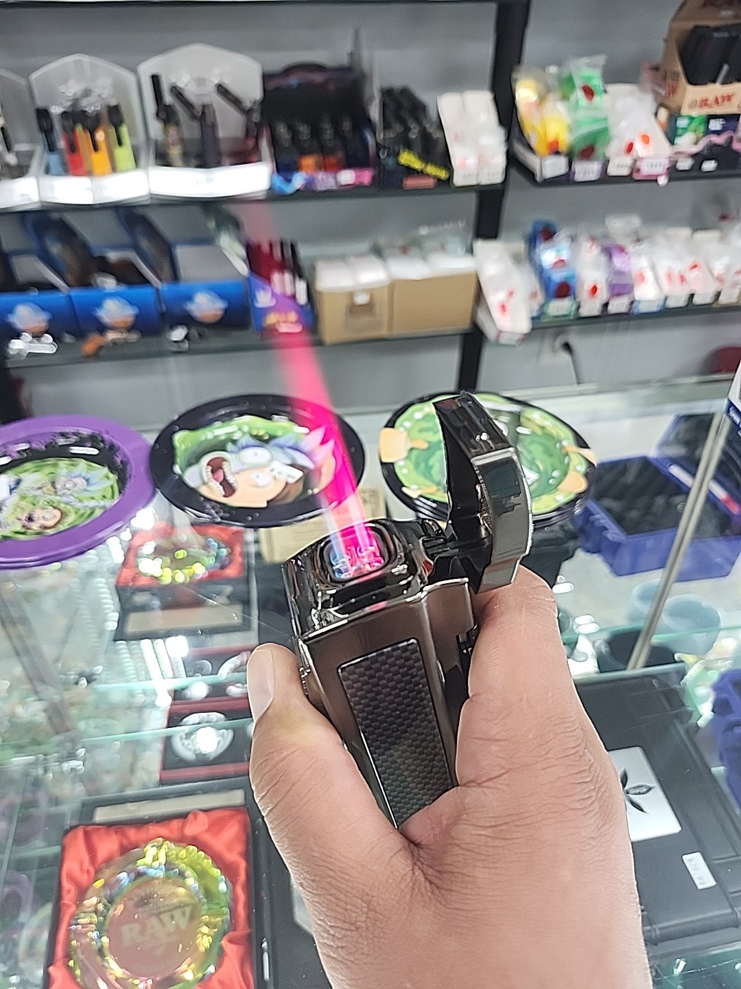 Cigar Torch Lighter with 4 Jet Flame, With Tools And Cigar Cutter