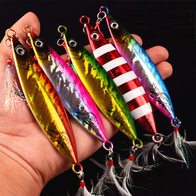5PCS Metal Micro Butterfly Jig Fishing Lure 20-200g Bait Jigging Tuna Slow Lure