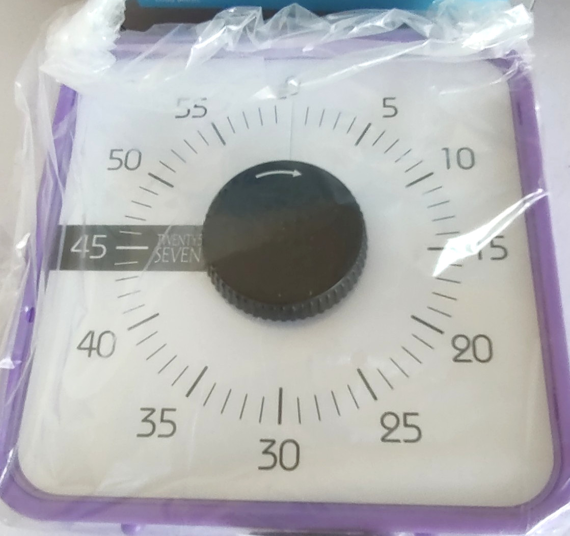 Twenty 5 Seven 60 Minute Visual Mechanical Timer Purple New in Box