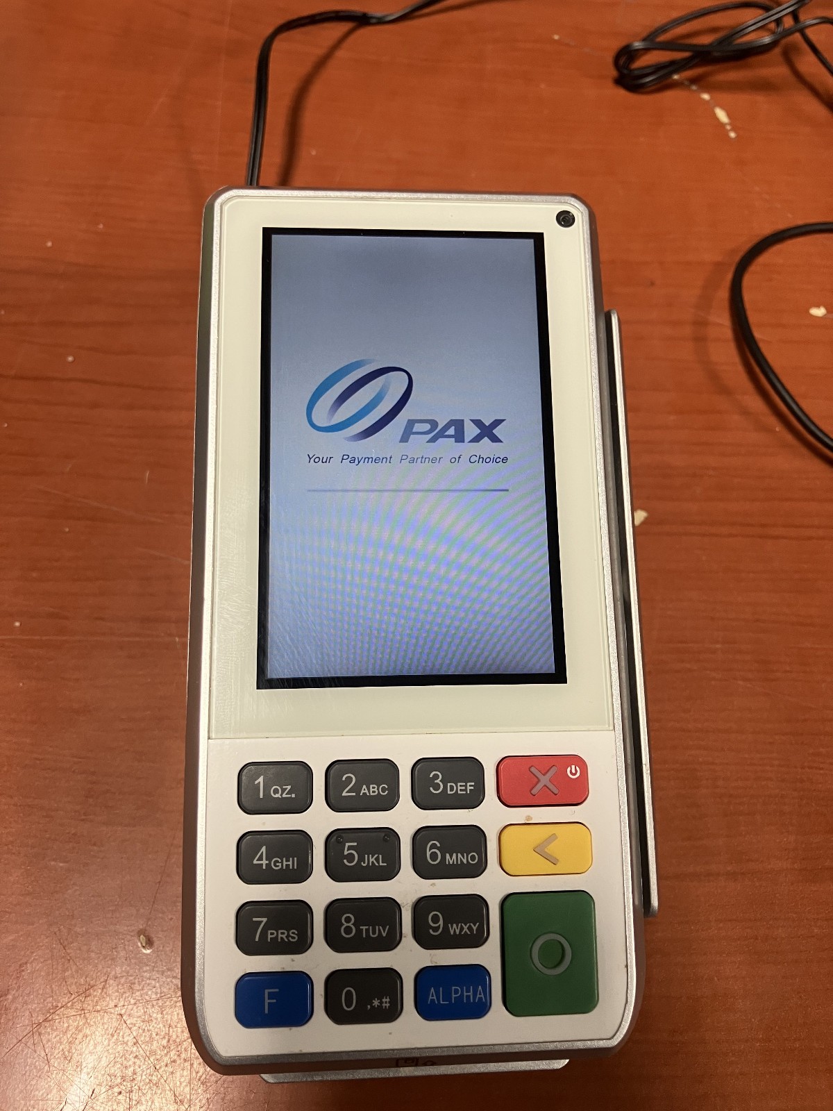 PAX A80 Ethernet Bluetooth WiFi Terminal Tested Turns on ( No Ac Adapter)