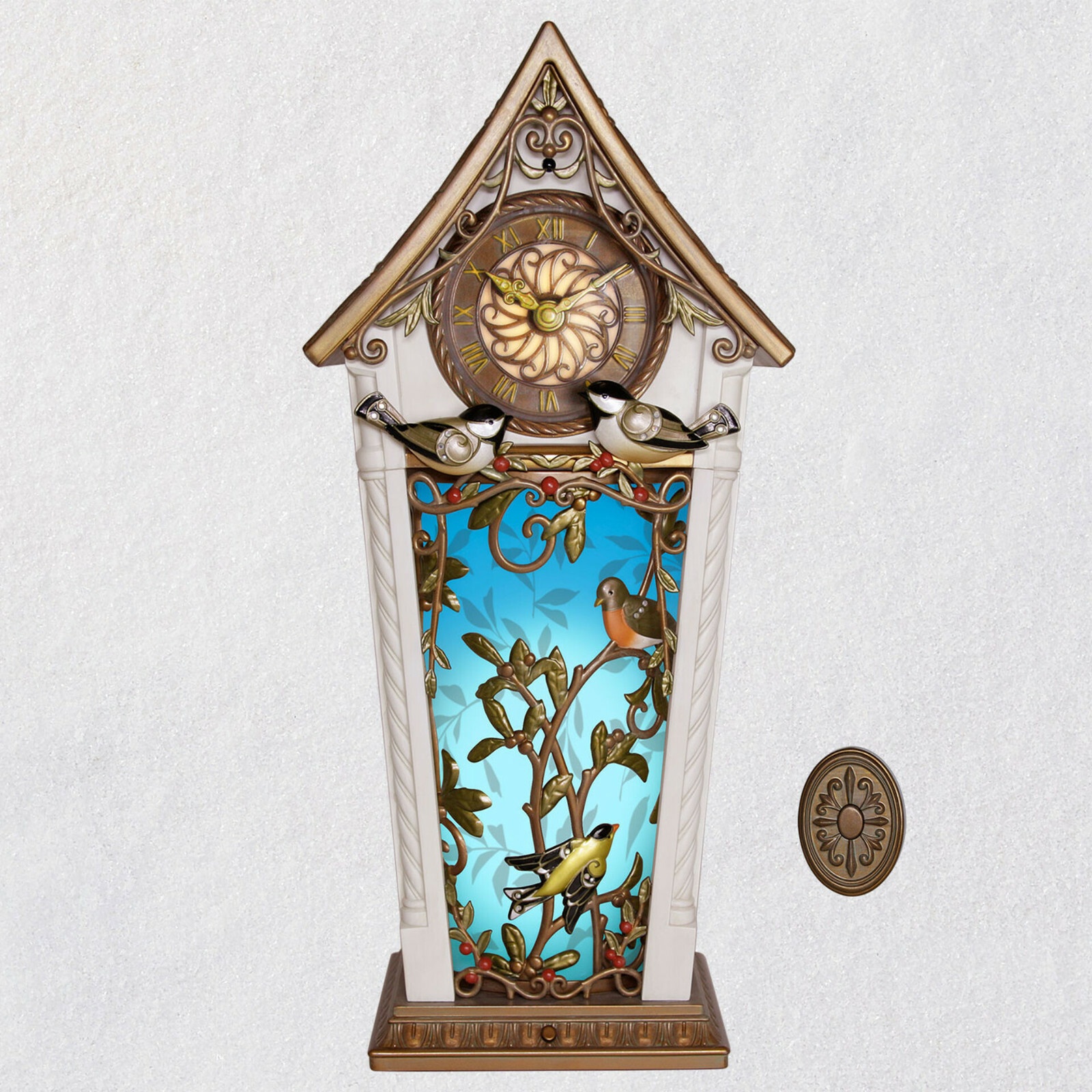 Hallmark 2020 The Beauty of Birds Musical Clock With Light Sound Motion - NEW