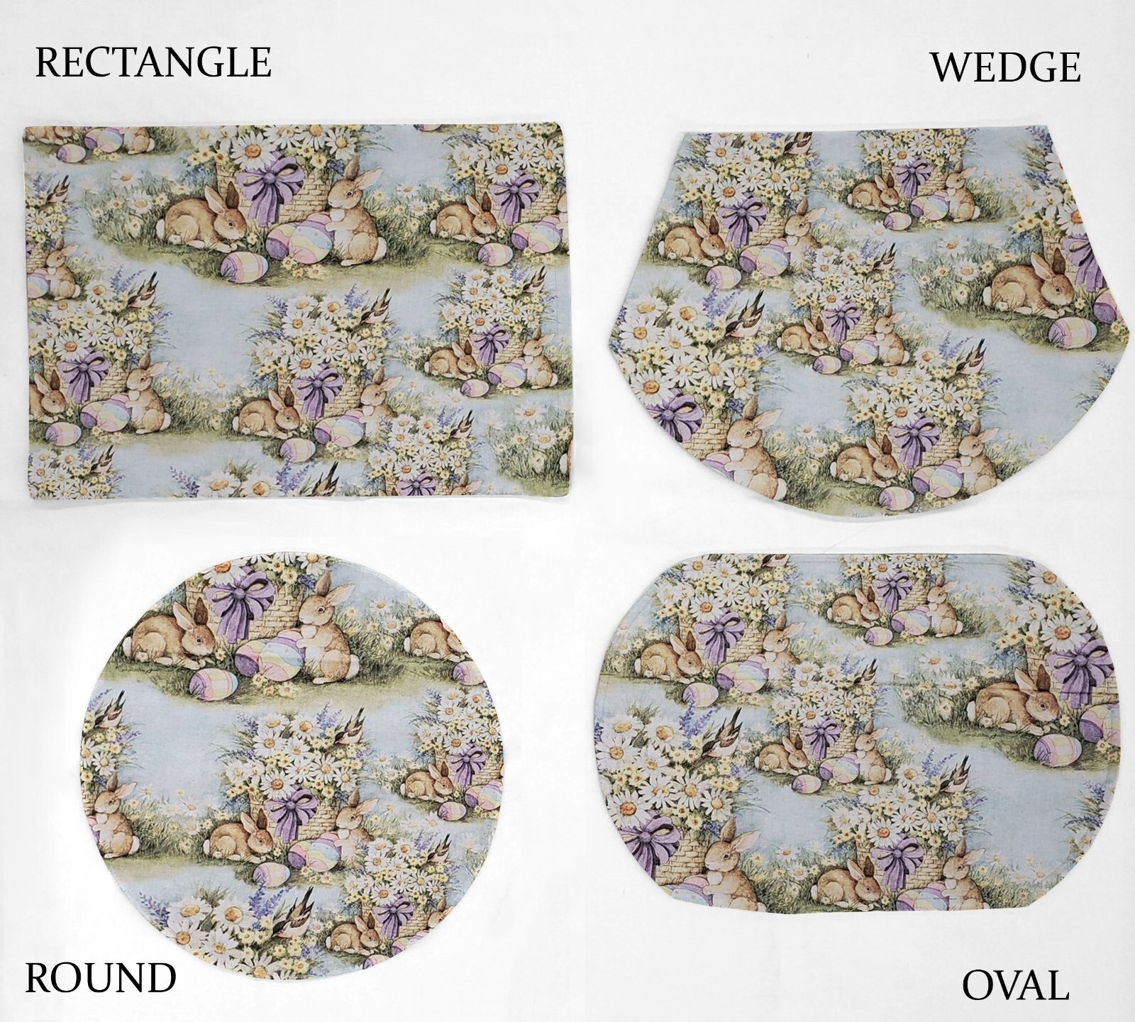Easter Eggs & Bunnies Placemats (4 Shapes Available)