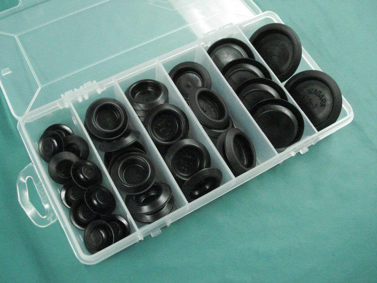 Plastic plug assortment - indented center - auto body, sheet metal - USA