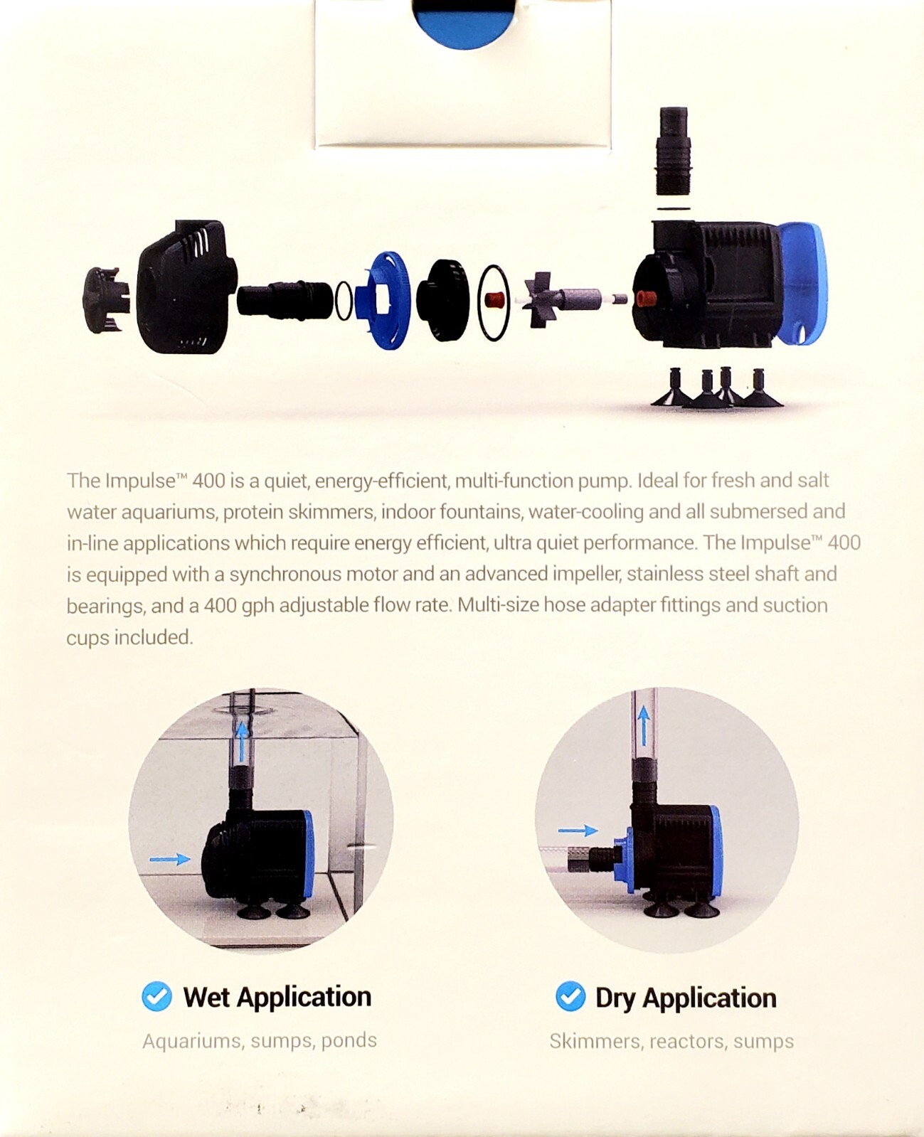 Seachem Impulse 400 Multi-Function Aquarium Water Sump Pump (by Sicce Syncra)