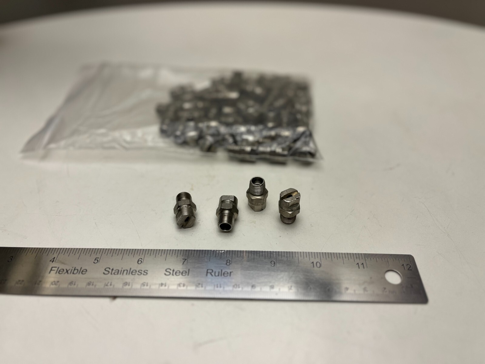 Qty. of 6 Veejet 316 stainless steel nozzle size 1/8" NPT model H U 80/20