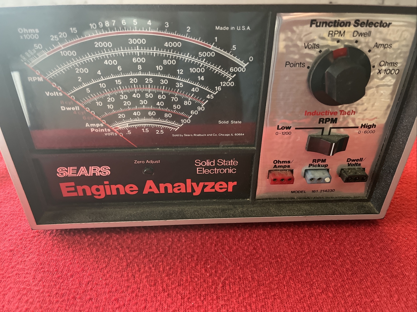 Sears Solid State Electronic Engine Analyzer Mo. 161.214230
