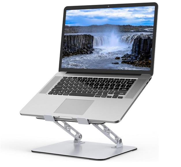 Adjustable Metal Laptop Stand Foldable Notebook Riser Ventilated Cooling Holder