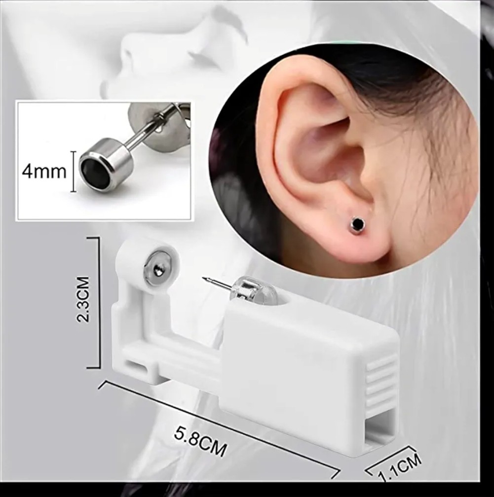 Nose Piercing Gun - 2 Pack Self Nose Piercing Kit Unit Disposable Nose Piercing