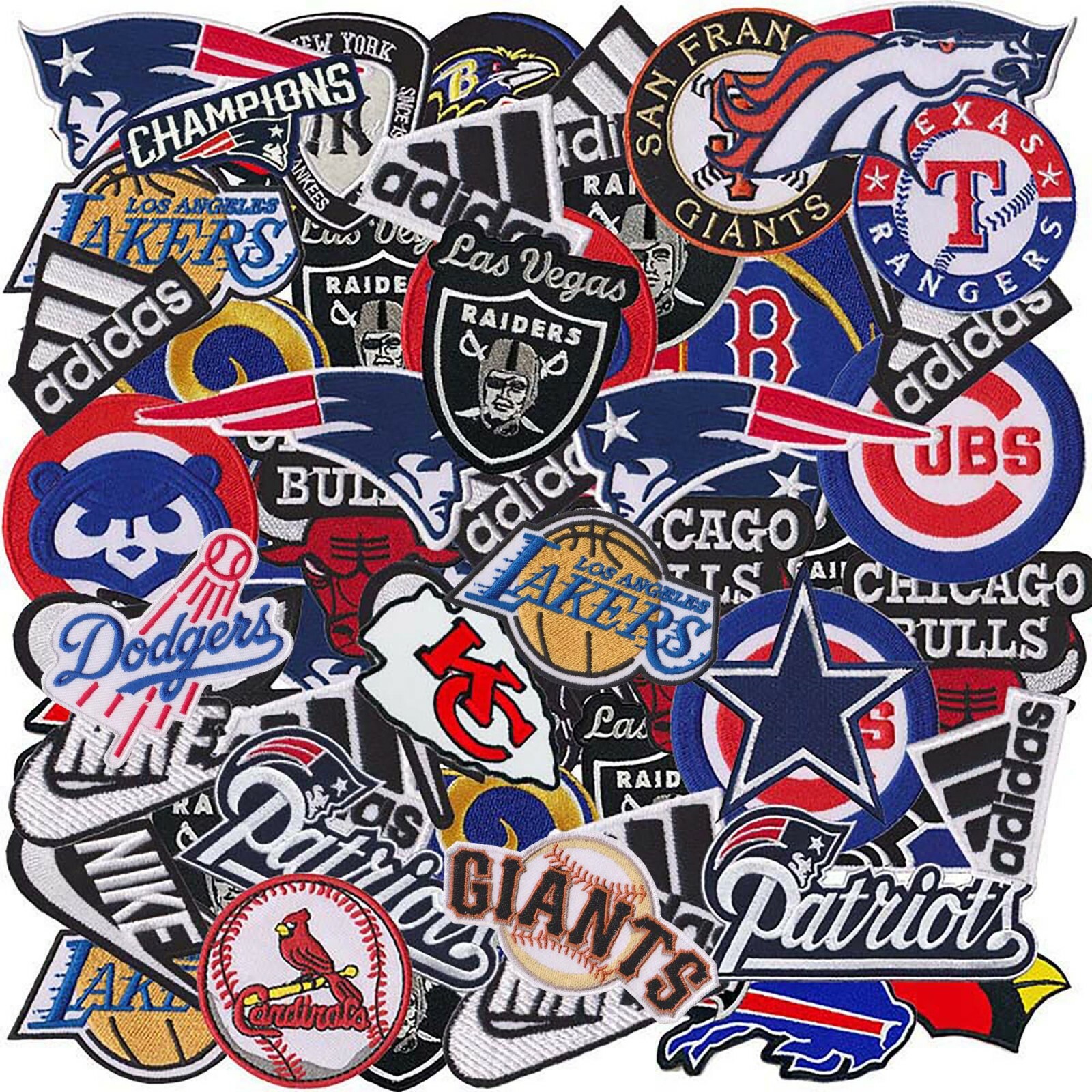 Wholesale Sport Football Nation Baseball Basketball Hockey Iron on Patch Random
