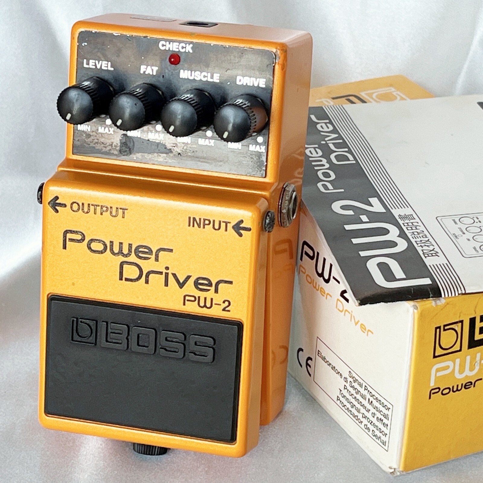 BOSS PW-2 1996 W/Box Power  Driver Vintage Guitar Effect Pedal MIT PSA Tested