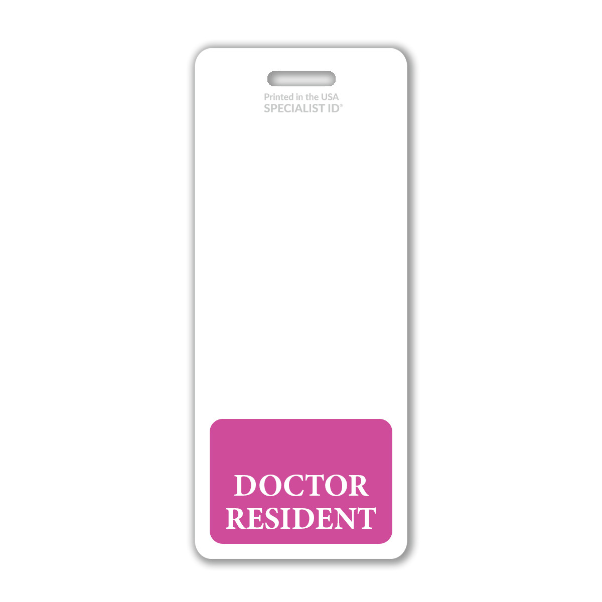 Doctor Resident Badge Buddy Oversized Vertical XL ID Badge Backer