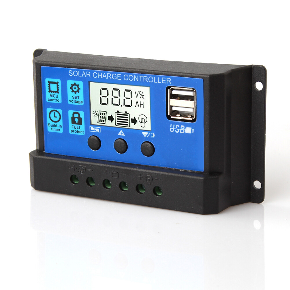100A Solar Panel Regulator Charger Controller 12V/24V Auto Focus Tracking