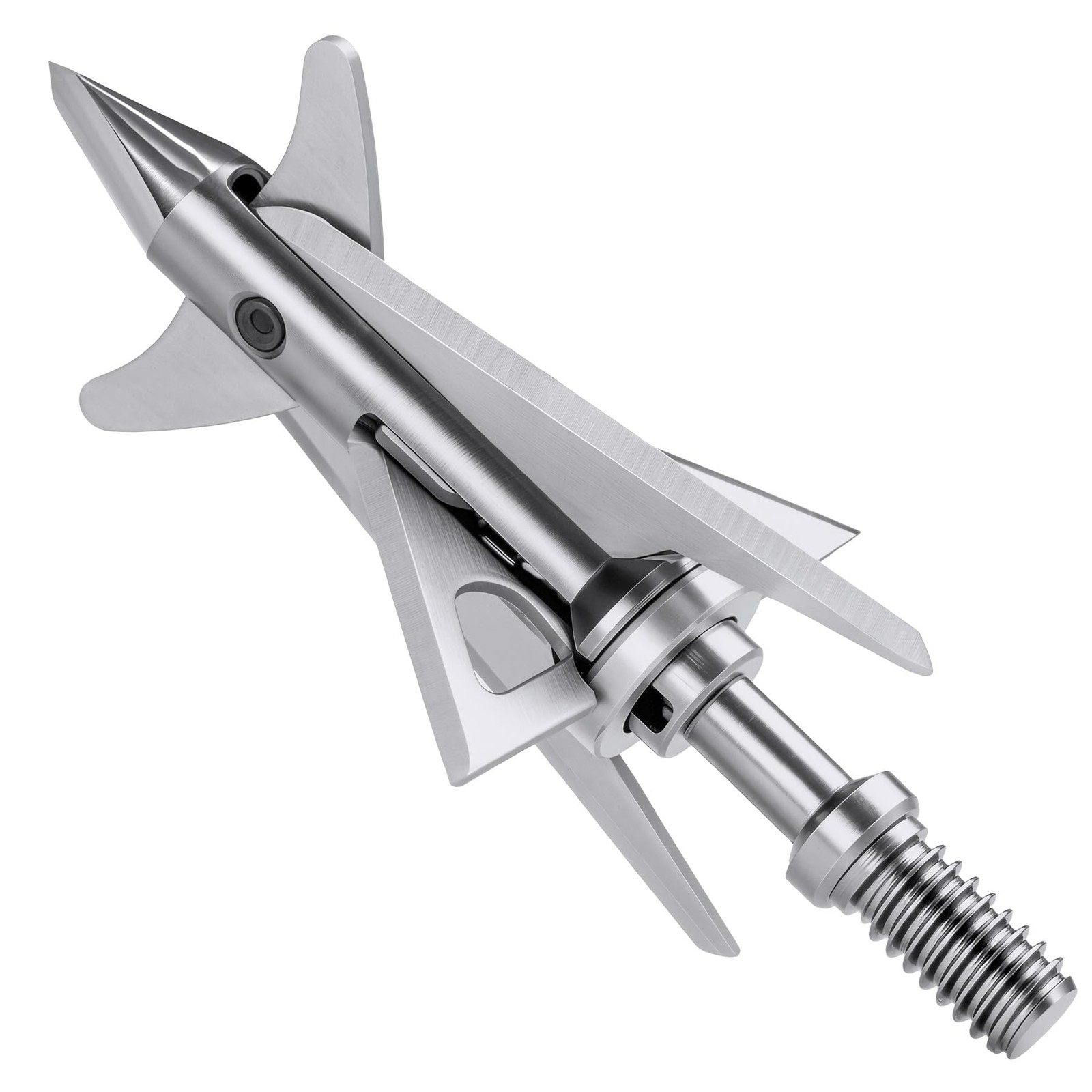 AOULGKA 4-Blade Hunting Hybrid Broadhead 4 Pack 100/125 Grain Archery Mechani...