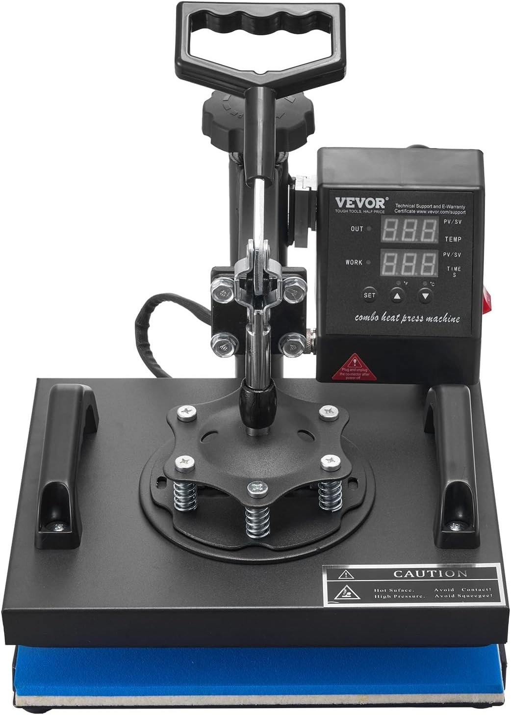 Professional 12x10in Heat Press with Digital Controls - Perfect for DIY Projects