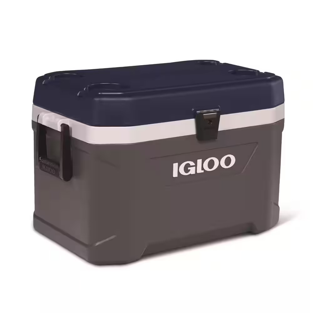 Maxcold Blue/Gray 54 Qt Ice Chest Cooler